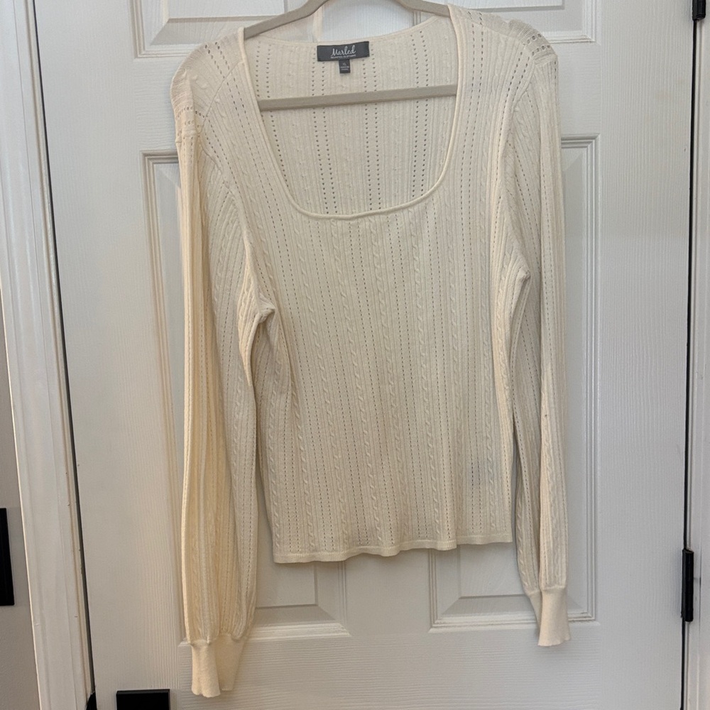 Marled Reunited Clothing cream sweater XL